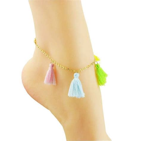 Candy Colored Tassel Anklet Look Love Lust