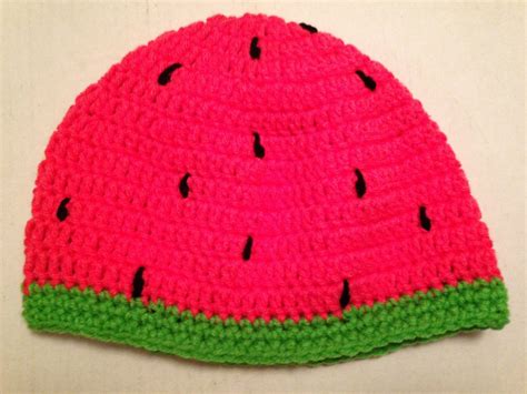 Crochet Watermelon Hat Watermelon Beanie Kids Crochet Hats Etsy