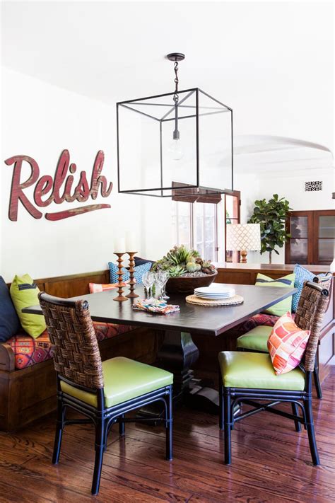 Vasagle dining table bench, ottoman bench with pu leather padded seat, steel frame, 42.5 x 12.8 x 18.9 inches, for dining room, living room, hallway, bedroom, black uktb034b81 4.7 out of 5 stars 133 $69.99 $ 69. Dining Room with Bench Seating | HGTV
