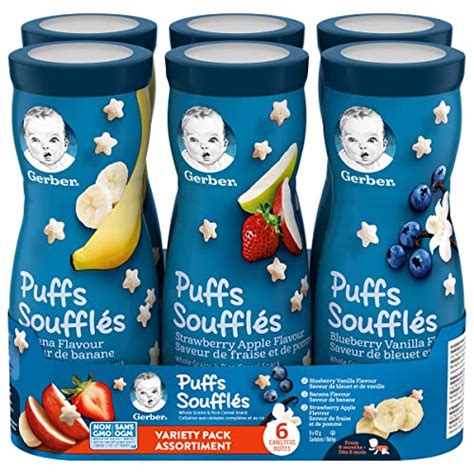 Gerber Puffs Baby Snacks Lot De 6 Boîtes De 42 G Circulaire En Ligne