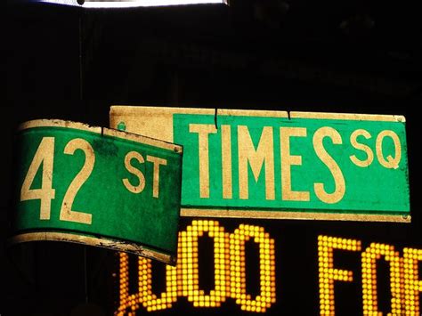 42nd St Times Square Nyc Street Signs Flickr Photo Sharing New