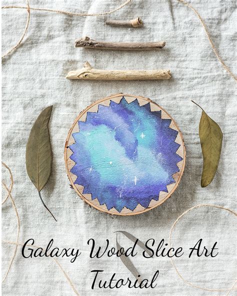 Galaxy Wood Slice Art Tutorial Easy Painted Galaxy The Artisan Life