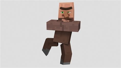 Minecraft Villager Character Rigged 3d Model Rigged Cgtrader