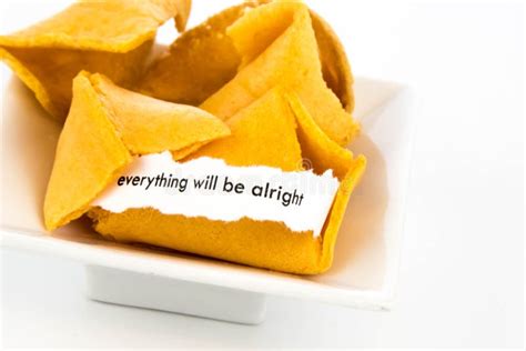 Open Fortune Cookie Everything Will Be Alright Stock Photos Free