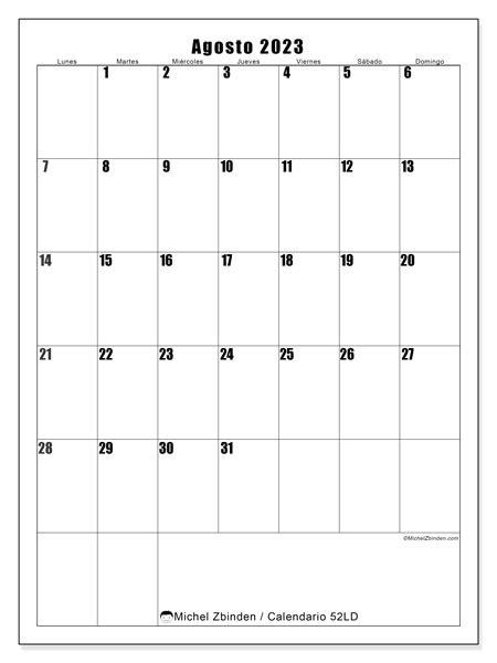 Calendario Agosto De 2023 Para Imprimir “62ld” Michel Zbinden Ve