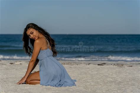 Lovely Mixed Race Bikini Model Posing Outdoors On A Caribbean Beach Stock Image Image Of