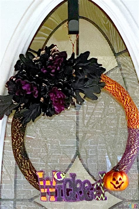 Surfboard decoration diy halloween wreath dollar. DIY Halloween Wreath - Dollar Tree Halloween Craft ...