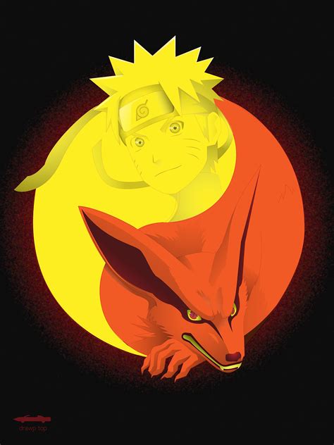 Naruto And The Nine Tailed Fox Digital Illustration By Me Thort