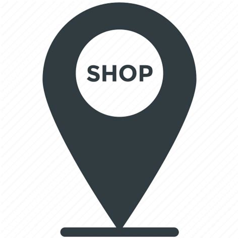 Commercial location, map pointer, modern navigation, navigation, shop pointer icon