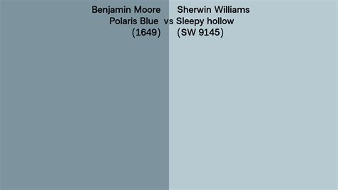 Benjamin Moore Polaris Blue Vs Sherwin Williams Sleepy Hollow