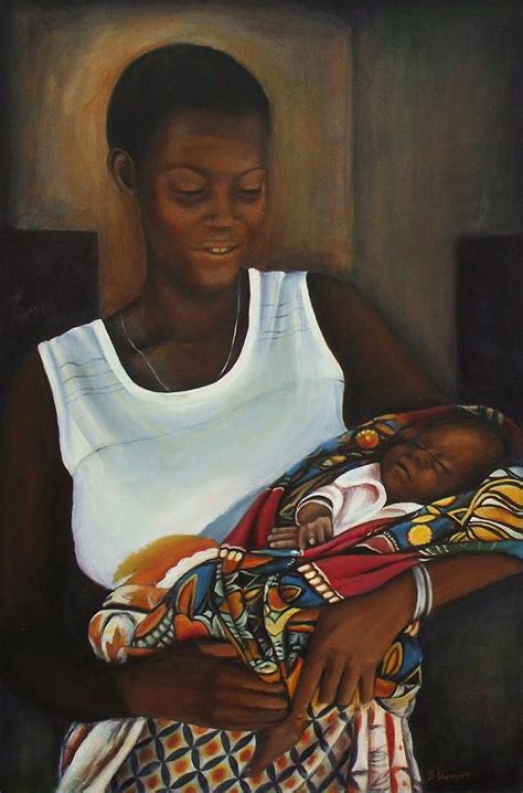 Mother And Baby Drawing Africa Loving Relationship Credit