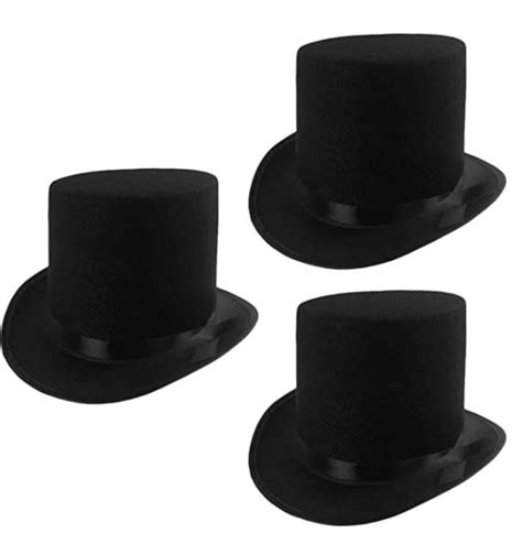 Funny Party Hats Black Top Hat Victorian Hat For Men Felt Tuxedo