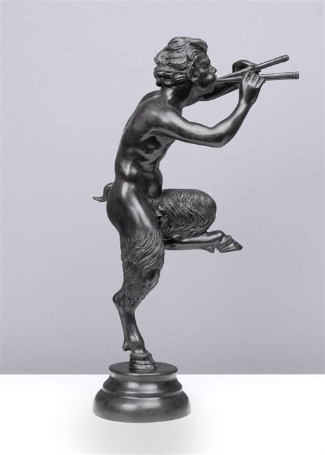 Greek Statue Of A Satyr With Flute Bronze Statue Of Pan Etsy Australia