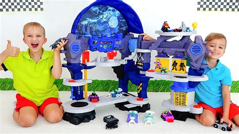 Batcave Playset Kids Toy Unboxing And Play With Vlad And Niki Realtime