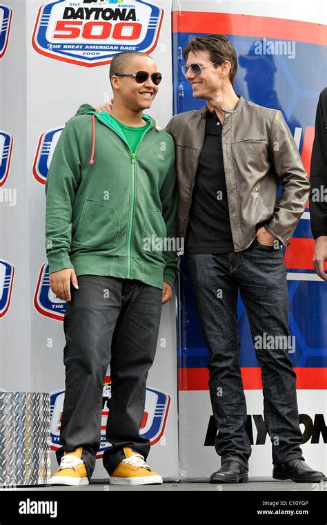 Tom Cruise With His Son Connor Cruise The Daytona 500 Held At Daytona