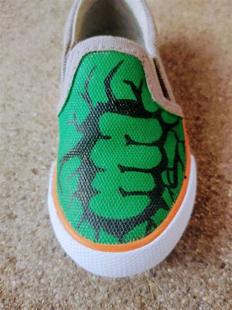 Hand Painted Incredible Hulk Shoes Custom Made To Order Etsy
