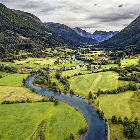 Norway Stryn Sogn Og Fjordane Dji Drone Drone Photo Nature River