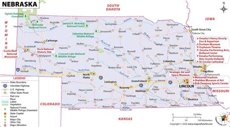 Nebraska Map Map Of Nebraska Ne Map