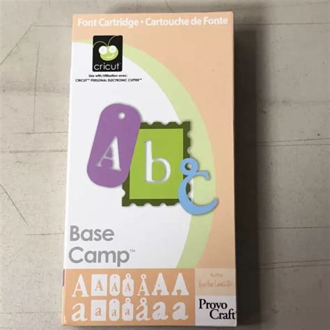 Cricut Provo Craft Base Camp Font Cartridge Complete Case Link Unknown