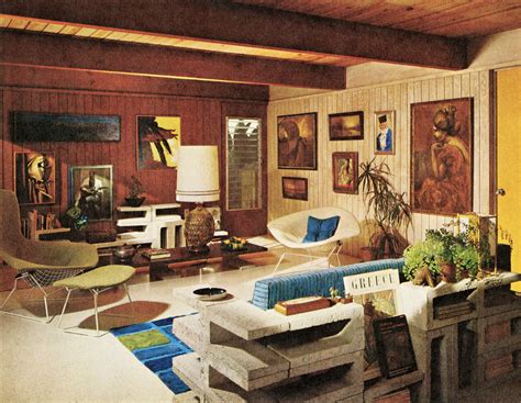 Popular Modernism 1950s Interior Retro Interior Design Mid Century