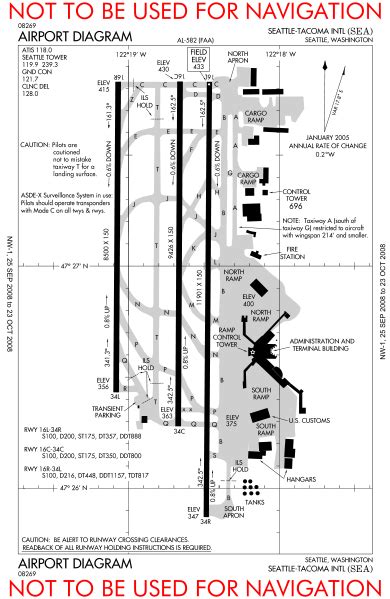 Airport Runway Layout Diagrams Description Ksea Airport Diagramsvg