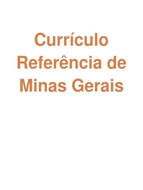 Currículo Referência de Minas Gerais - Ensino Fundamental | Aprendizado
