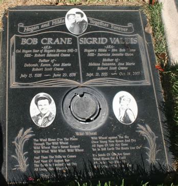 After 20 years of marriage. Bob Crane and Sigrid Valdis Grave - Westwood Cemetery Los Angeles California