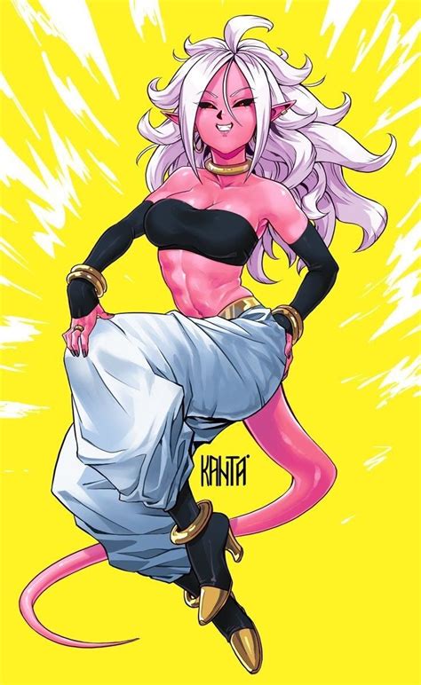 Gero's wife, and that her attachment to android 16 is due to the fact that he was supposedly modeled after dr. Pin by L E on Android 21 | Dragon ball artwork, Female dragon, Dragon ball art