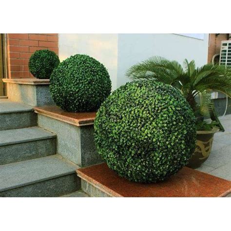 Large Artificial Uv Resistant Boxwood Topiary Ball 48cm Designer