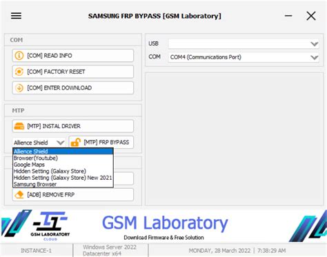 Download Samsung FRP Bypass Tool GSM Laboratory Tool V The Free EDL FRP Unlock Tool