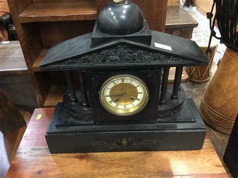 Lot 543 Victorian Slate Mantel Clock
