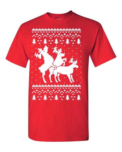 oncoast reindeer sex naughty ugly christmas sweater tshirt etsy