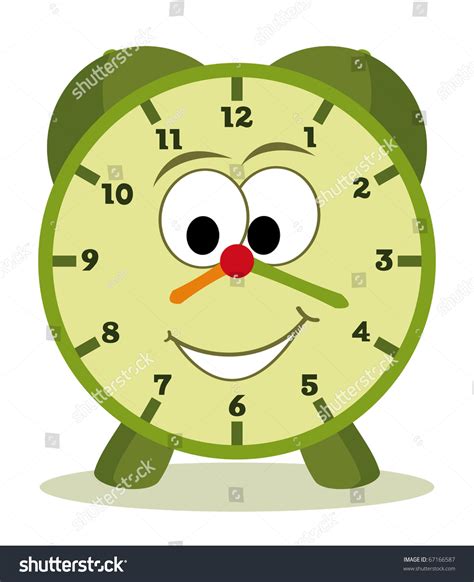 Funny Cartoon Clock Kids Stock Vector 67166587 Shutterstock