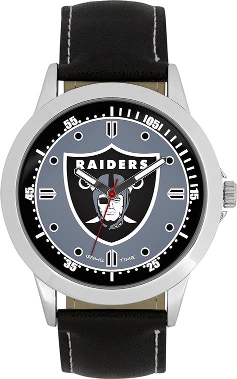 Nfl Oakland Raiders Mens Player Series Wrist Watch Silver