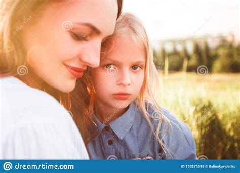 mother and daughter hugging beautiful summer nature stock image image of field female
