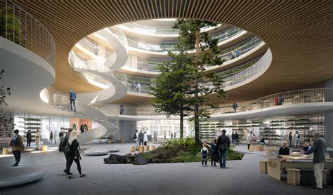 画廊 3xn 设计内外自然材料的轻质建筑，赢健康和科学生活创新中心‘forskaren竞赛 1