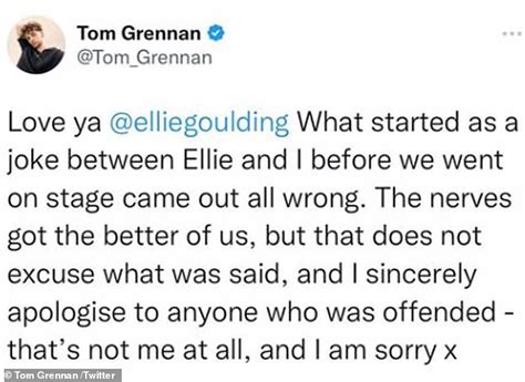 Fans Slam Tom Grennan For Asking Ellie Goulding If They Re Her Real Boobs At The BRITS Daily