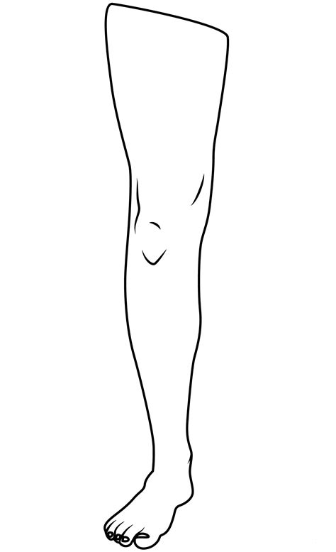 Leg Coloring Page Colouringpages