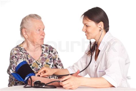 Krankenschwester Und Oma Stock Bild Colourbox