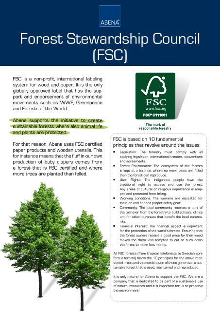 Forest Stewardship Council Fsc