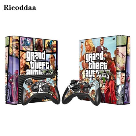 Gta V Vinyl Decal Skin Stickers For Microsoft Xbox 360 E And 2