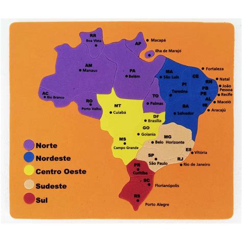 Mapa Do Brasil Estados E Capitais Mapa