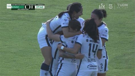 Gol de Pumas Edna Santamaría pone el 1 0 ante Rayadas Deportes Liga