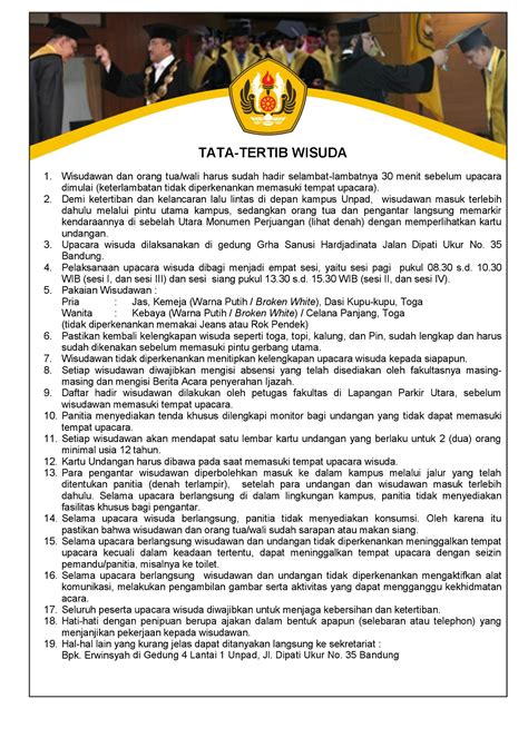 Jadwal Dan Tata Tertib Wisuda Gelombang Ii Tahun Akademik 20172018
