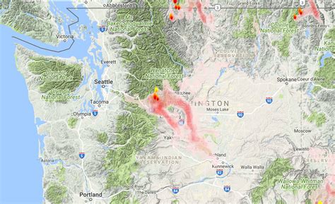 Map Washington State Wildfires London Top Attractions Map