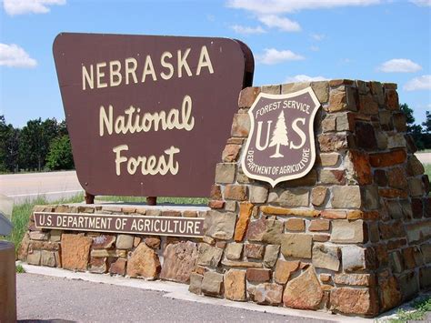 Nebraska National Forest Sign Thomas County Nebraska Travel