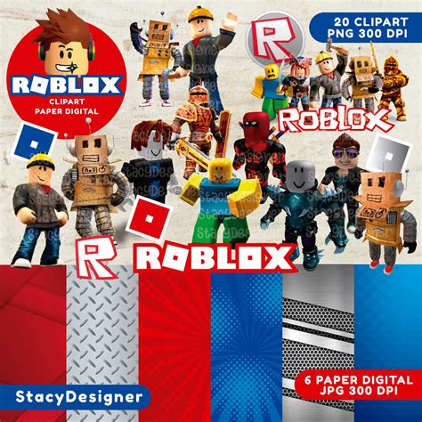 Roblox Clipart Paper Digital Instant Download Etsy