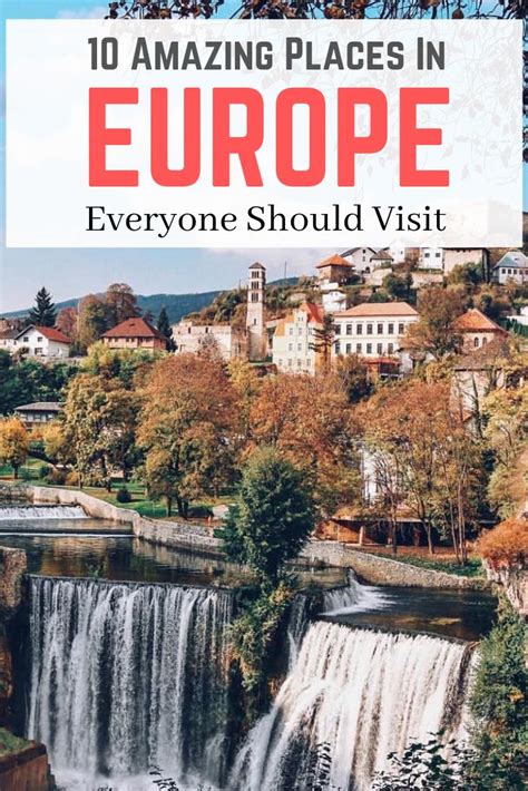 A Waterfall With The Words 10 Amazing Places In Europe Everyone Should