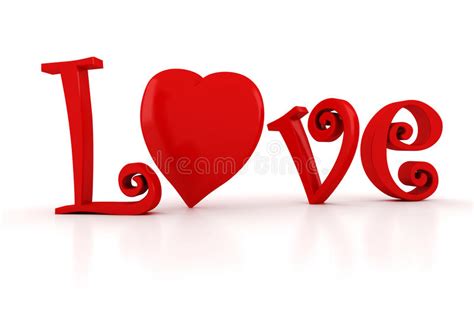 3d Love Text Valentines Day Concept Stock Illustration Illustration