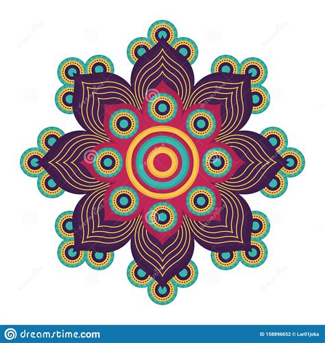 Isolated Colored Mandala Stock Vector Illustration Of Vintage 158896652